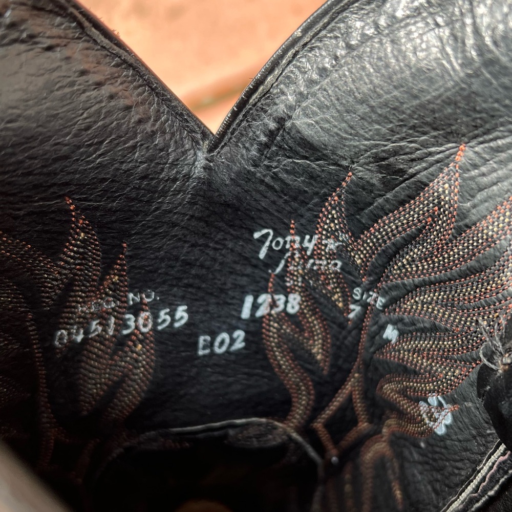 Authentic Tony Lama Cowgirl Boots - 7M - black and brown leather - Western - Picture 2 of 13